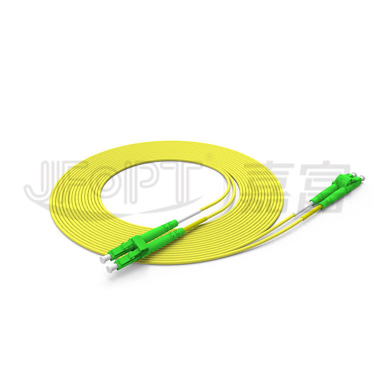 Διπλό σκοινί 2.0mm μπαλωμάτων ινών LC- LC 3.0mm ενιαίο καλώδιο οπτικών ινών τρόπου OS2 Zipcord
