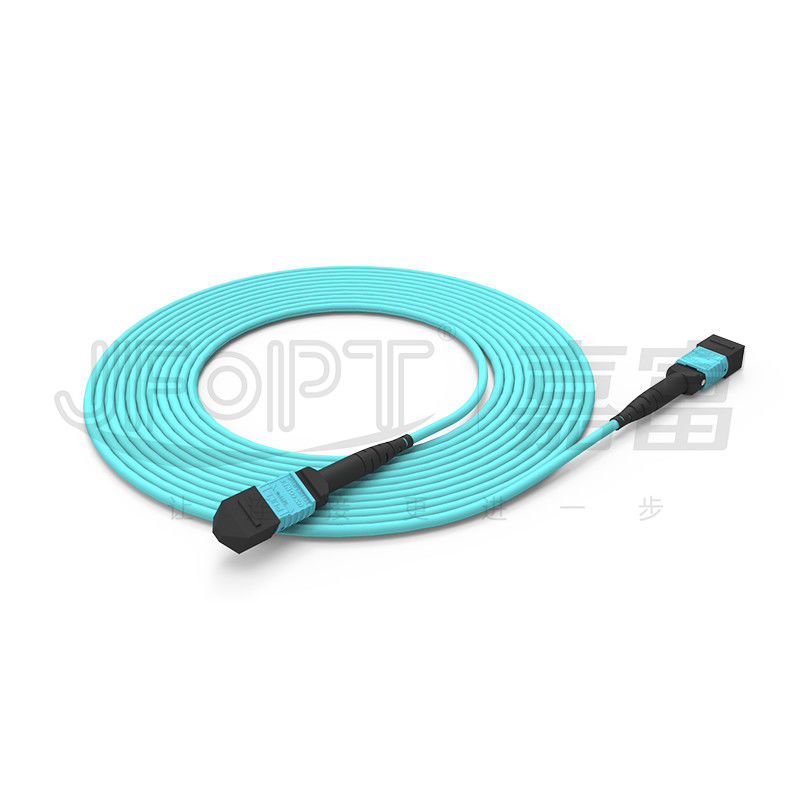 σκοινί 16 άλτης OM3 OM4 OM5 μπαλωμάτων 3.0mm LSZH Aqua MTP ινών πυρήνων πολλαπλού τρόπου