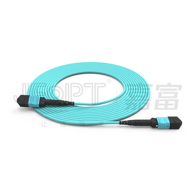 σκοινί 16 άλτης OM3 OM4 OM5 μπαλωμάτων 3.0mm LSZH Aqua MTP ινών πυρήνων πολλαπλού τρόπου