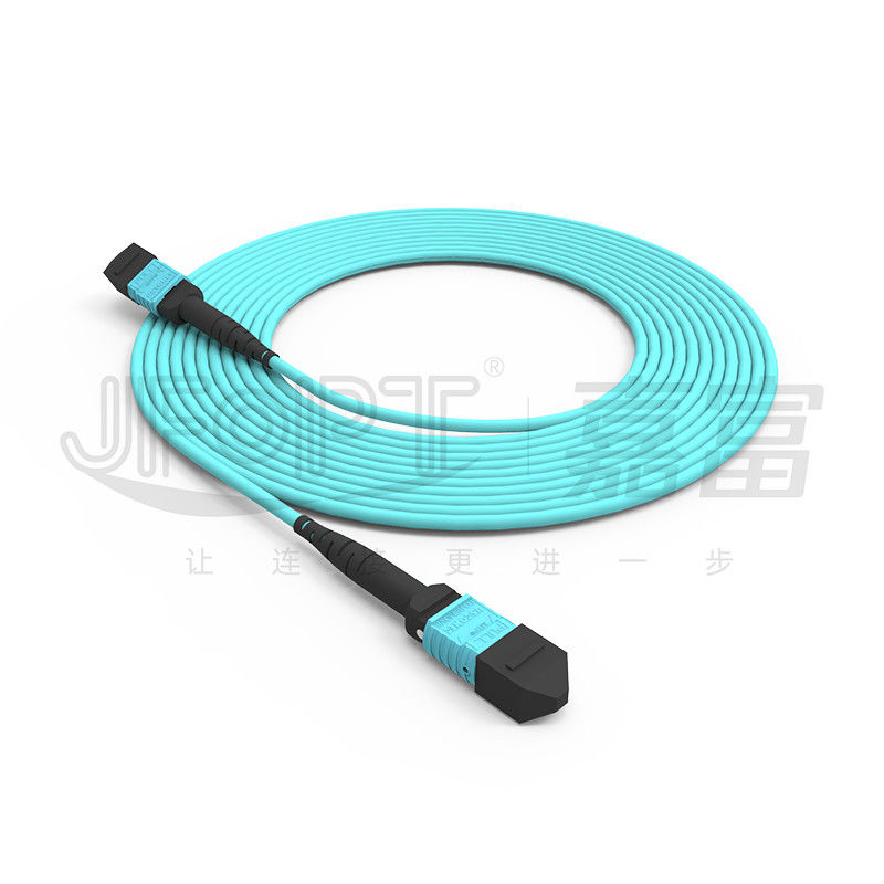 σκοινί 16 άλτης OM3 OM4 OM5 μπαλωμάτων 3.0mm LSZH Aqua MTP ινών πυρήνων πολλαπλού τρόπου