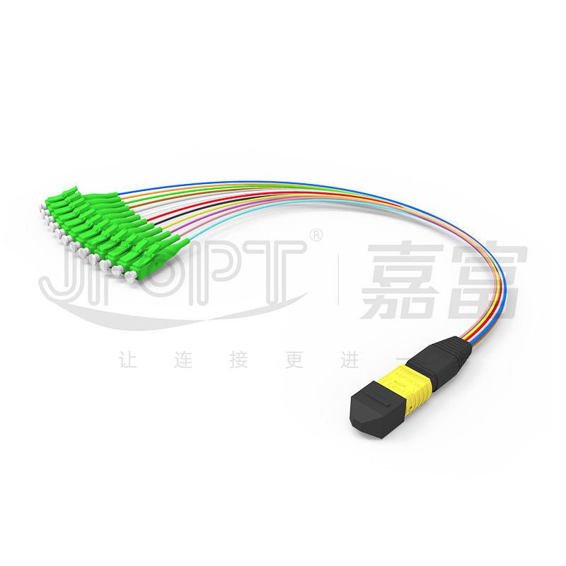 Mtp-12 * άλτης 12 οπτικών ινών LC Furcation πυρήνων OS2 G657A1 G657A2 0.9mm κλάδος