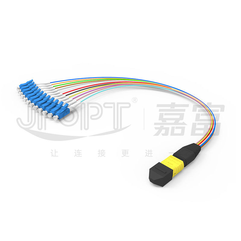 Mtp-12 * άλτης 12 οπτικών ινών LC Furcation πυρήνων OS2 G657A1 G657A2 0.9mm κλάδος