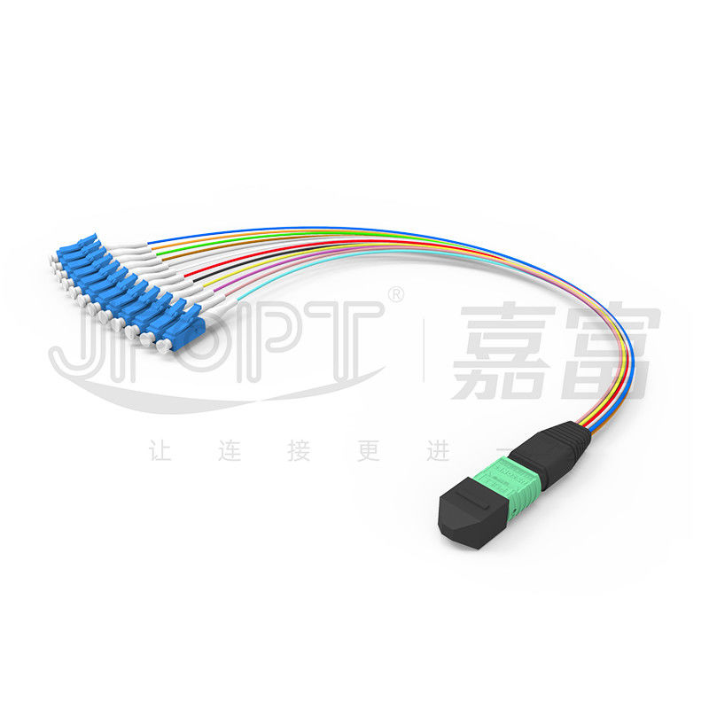 Mtp-12 * άλτης 12 οπτικών ινών LC Furcation πυρήνων OS2 G657A1 G657A2 0.9mm κλάδος