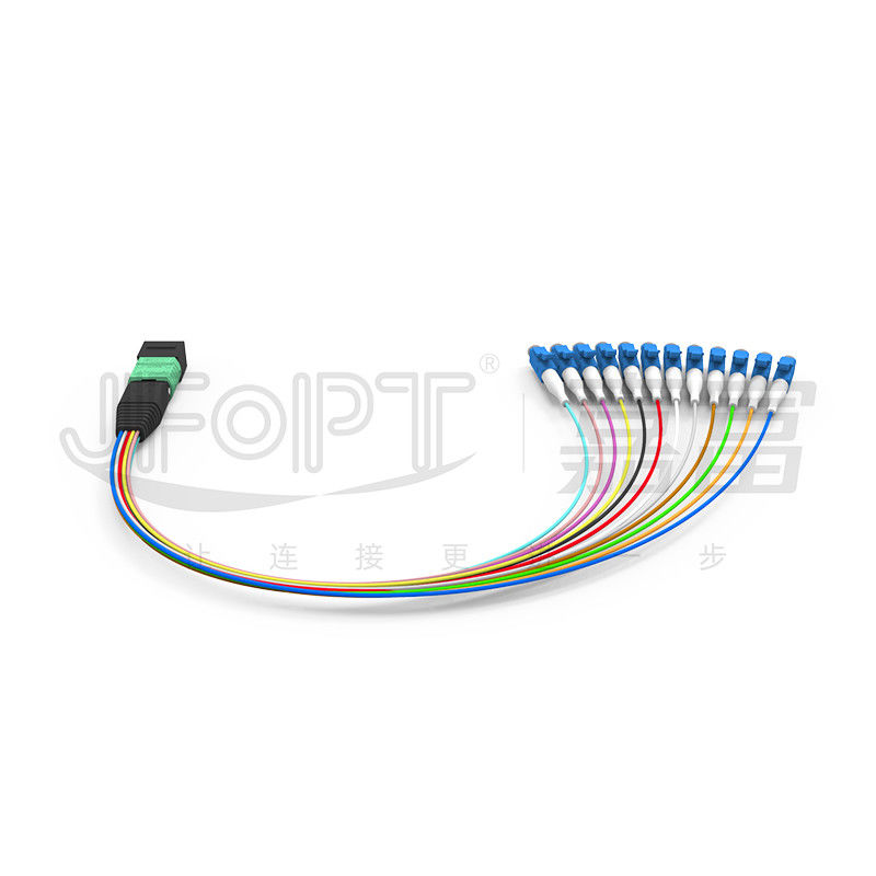 Mtp-12 * άλτης 12 οπτικών ινών LC Furcation πυρήνων OS2 G657A1 G657A2 0.9mm κλάδος