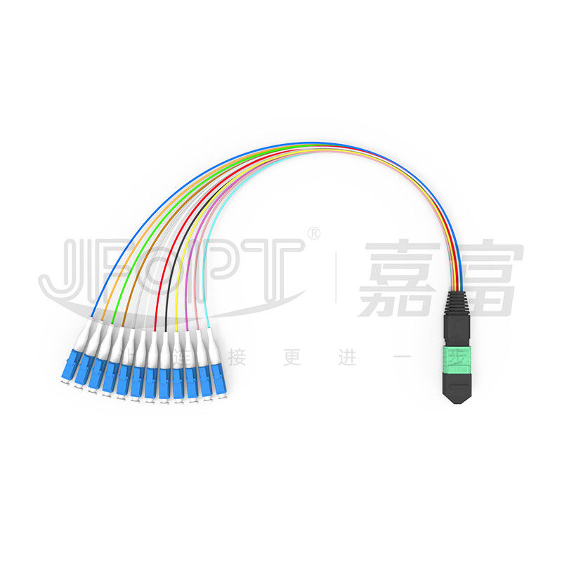 Mtp-12 * άλτης 12 οπτικών ινών LC Furcation πυρήνων OS2 G657A1 G657A2 0.9mm κλάδος