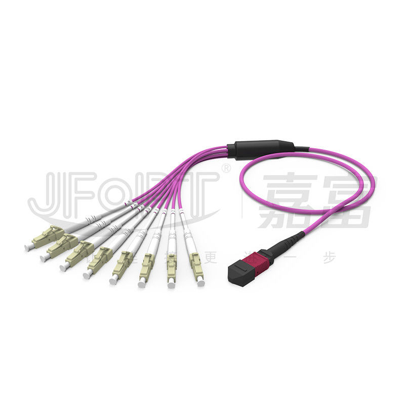MPO - σκοινί 2.0mm Fanout LC DX μπαλωμάτων ξεμπλοκαρίσματος LC με τυποποιημένο απώλεια συνδετήρων Ferrule ΚΚ