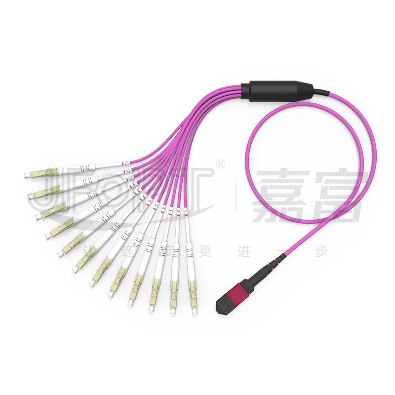 MPO - σκοινί 2.0mm Fanout LC DX μπαλωμάτων ξεμπλοκαρίσματος LC με τυποποιημένο απώλεια συνδετήρων Ferrule ΚΚ