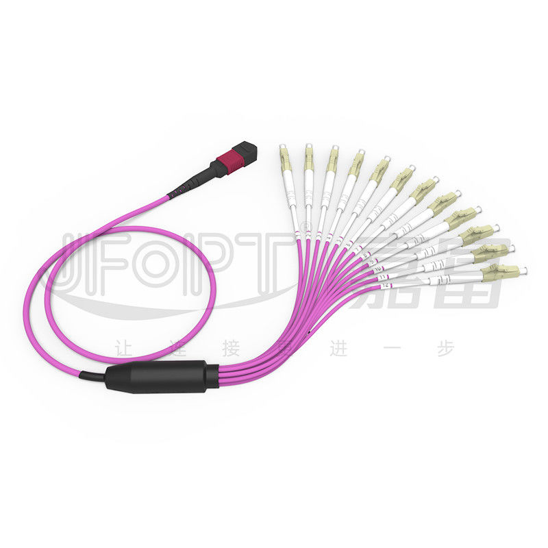 MPO - σκοινί 2.0mm Fanout LC DX μπαλωμάτων ξεμπλοκαρίσματος LC με τυποποιημένο απώλεια συνδετήρων Ferrule ΚΚ