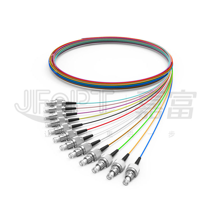 Εσωτερικό καλώδιο 0.9mm οπτικών ινών PVC LSZH Hytrel 0.6mm σφιχτός αποθηκευμένος ενιαίος τρόπος ινών/πολλαπλού τρόπου