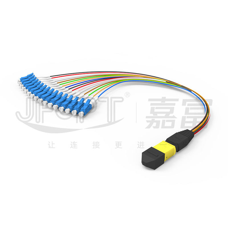 Mpo-LC το σκοινί 16 Single-mode χαμηλή απώλεια G657A1/G657A2 μπαλωμάτων πυρήνων δακτυλογραφεί ένα παράθυρο ενότητας