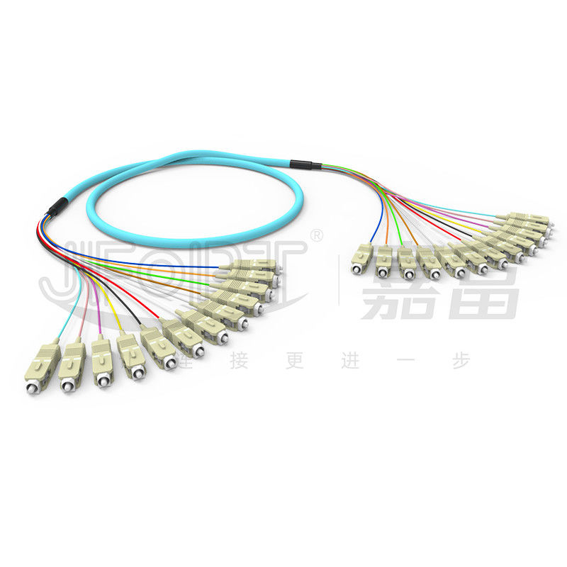 10 Gigabit Ribbon Branch Multimode Patch Cord 2-24 πυρήνες OM3/OM4 Aqua LSZH κλάδος 2.0/3.0mm