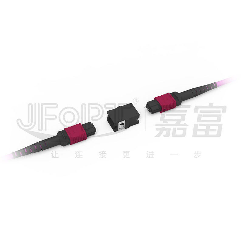 Πολυδιάστατο OM4 24-Core MPO προς LC Fiber Cable LSZH για κέντρο δεδομένων υψηλής πυκνότητας