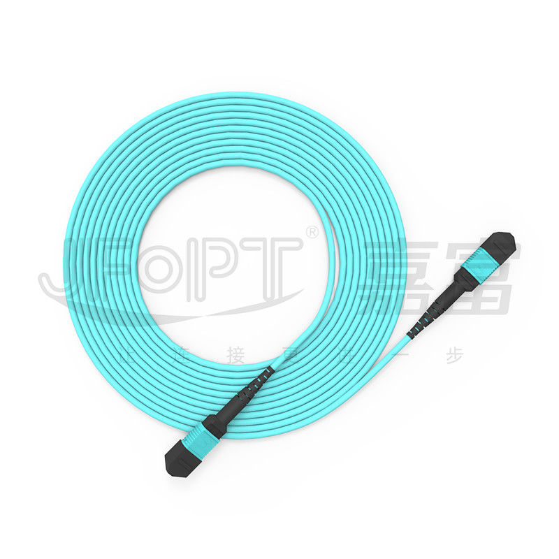 10 Gigabits MPO patch cord Γρήγορη σύνδεση για σύνδεση οπτικού σήματος στην αίθουσα υπολογιστών