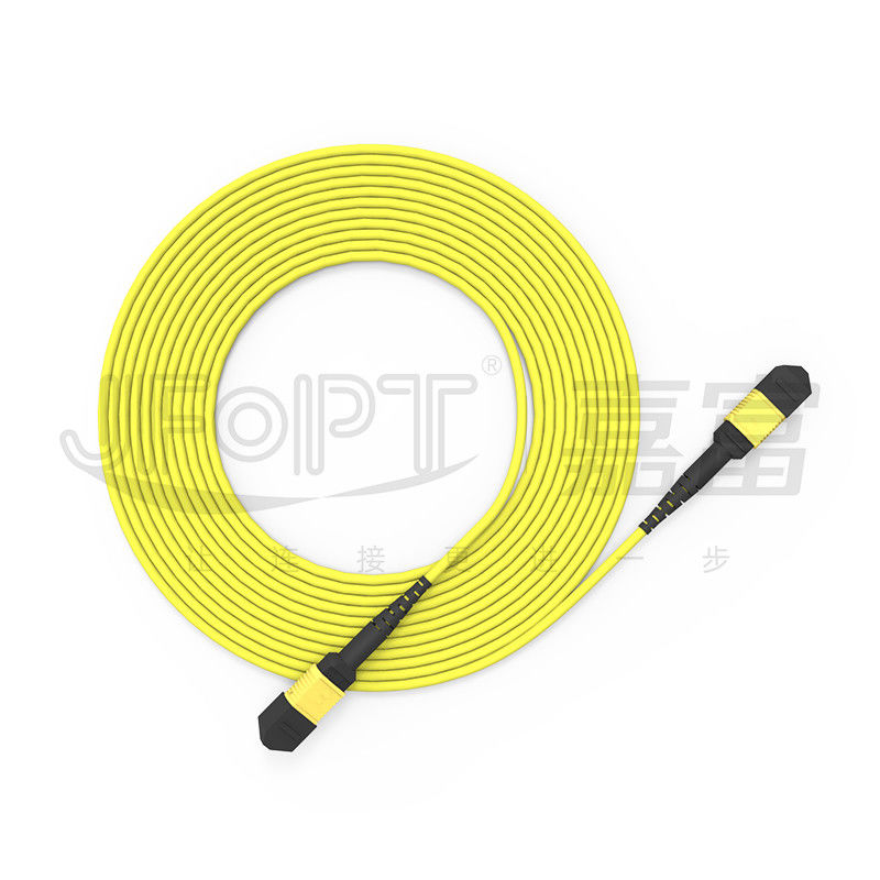10 Gigabits MPO patch cord Γρήγορη σύνδεση για σύνδεση οπτικού σήματος στην αίθουσα υπολογιστών