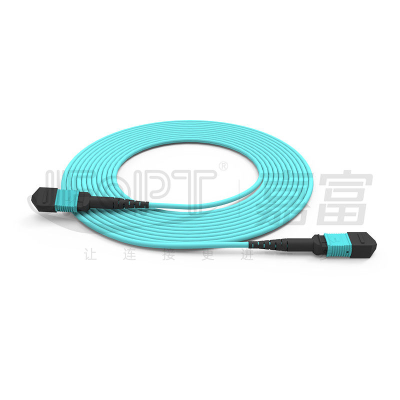 10 Gigabits MPO patch cord Γρήγορη σύνδεση για σύνδεση οπτικού σήματος στην αίθουσα υπολογιστών