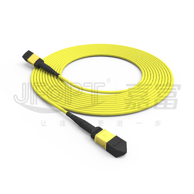 10 Gigabits MPO patch cord Γρήγορη σύνδεση για σύνδεση οπτικού σήματος στην αίθουσα υπολογιστών