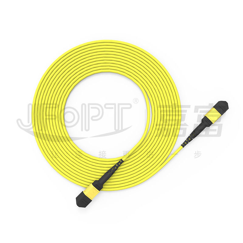 12 πυρήνες MPO Τραμπ καλώδιο LSZH 2.0mm/3.0mm χαμηλή απώλεια Μονόσωμα Μίνι καλώδιο MPO Patch Cord