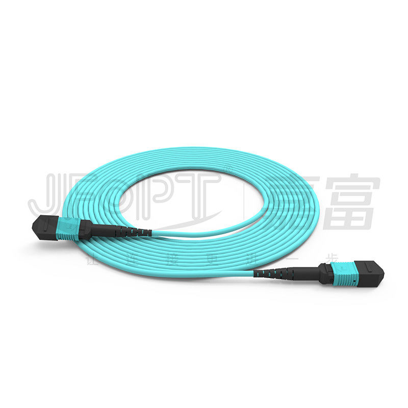 MPO-MPO κύλινδρο καλώδιο Aqua Round Boot Fiber Optic Pigtail Patch Cord για ευέλικτες λύσεις δικτύωσης