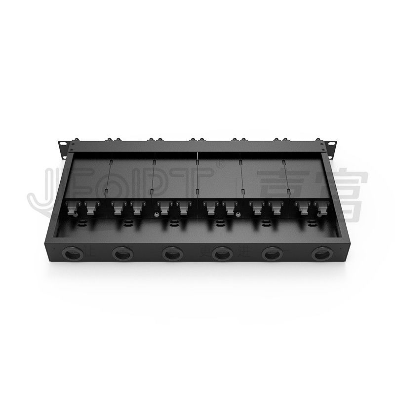 1U MPO-LC G657A1 144 πυρήνες πυκνότητα υψηλής πυκνότητας συνδετικό κουτί με προσαρμογέα LC κρύο έλαση ατσάλι